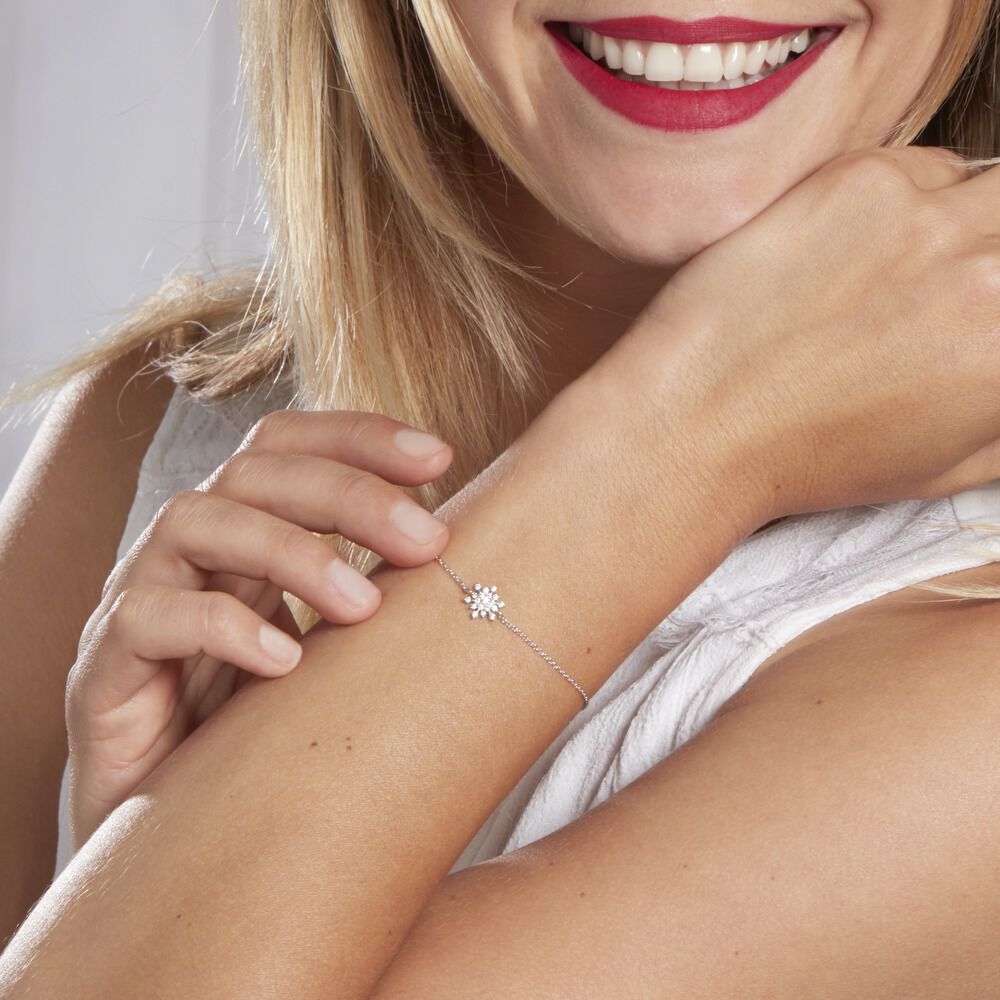 Bracelet Effie Argent Blanc Oxyde De Zirconium - Bracelets chaînes Femme | Marc Orian