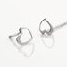 Boucles D'oreilles Puces Anne-maudae Coeurs Or Blanc - Puces Femme | Marc Orian