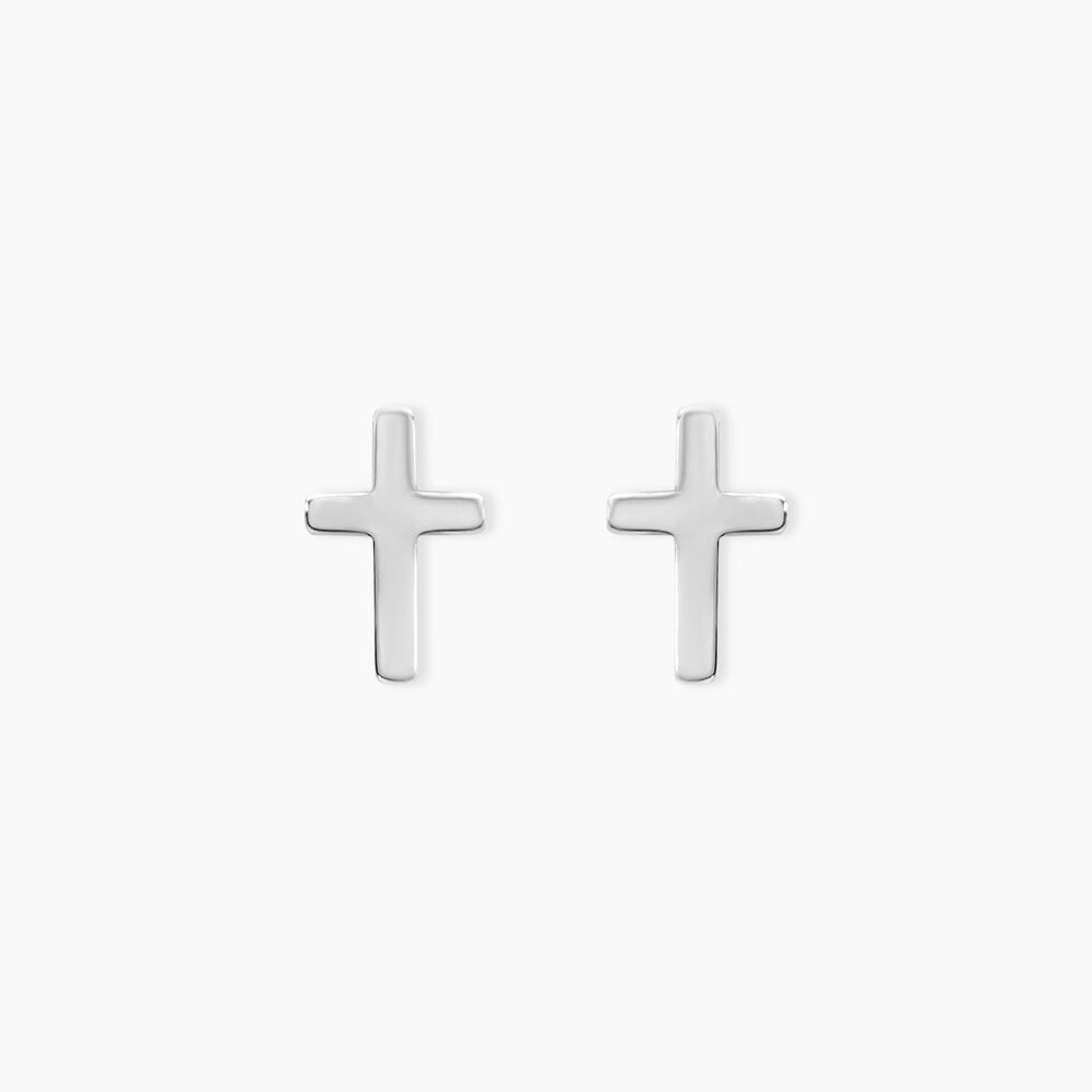 Boucles D'oreilles Puces Ashana Argent Blanc - Puces Femme | Marc Orian