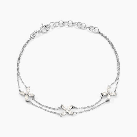 Bracelet Jacquine Argent Blanc Oxyde De Zirconium - Bracelets chaînes Femme | Marc Orian