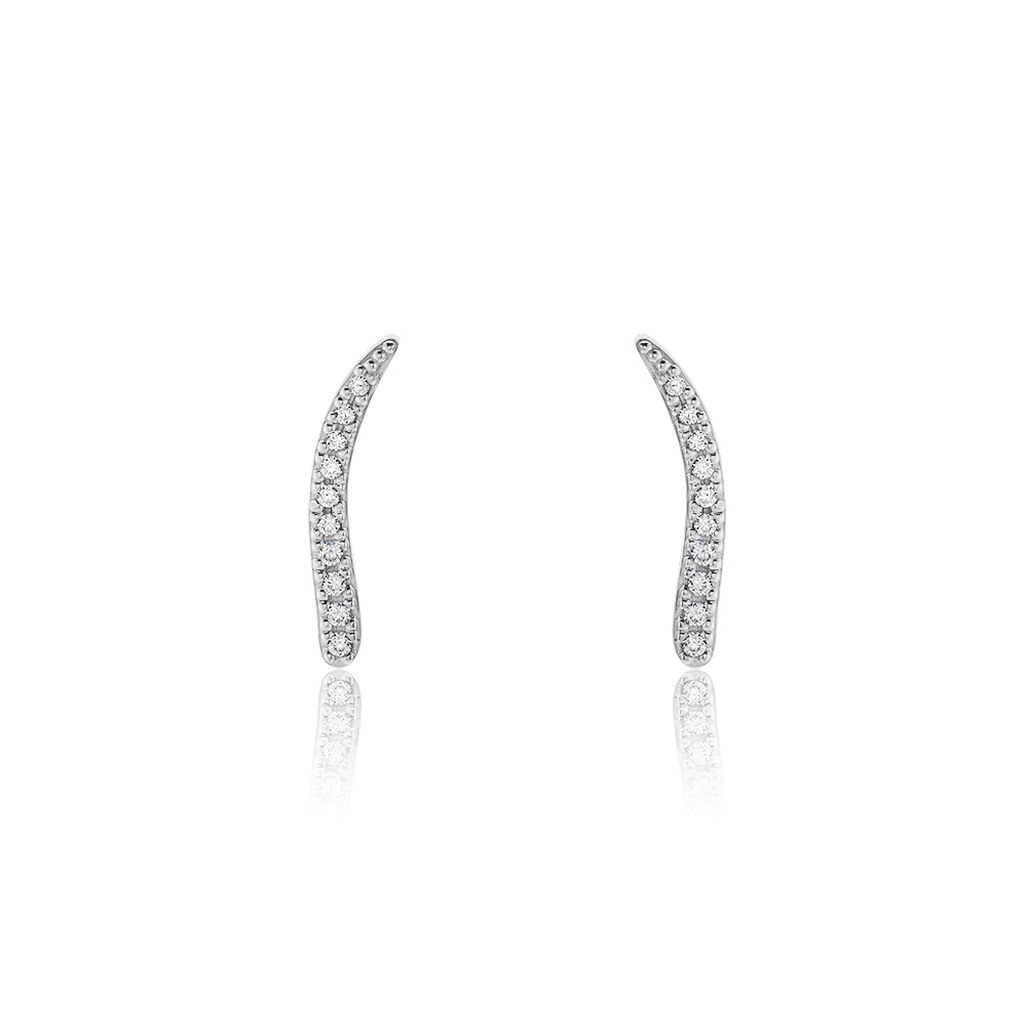 Bijoux D'oreilles Grimpants Gracelle Argent Blanc Oxyde De Zirconium - Boucles d'oreilles Ear cuffs Femme | Marc Orian