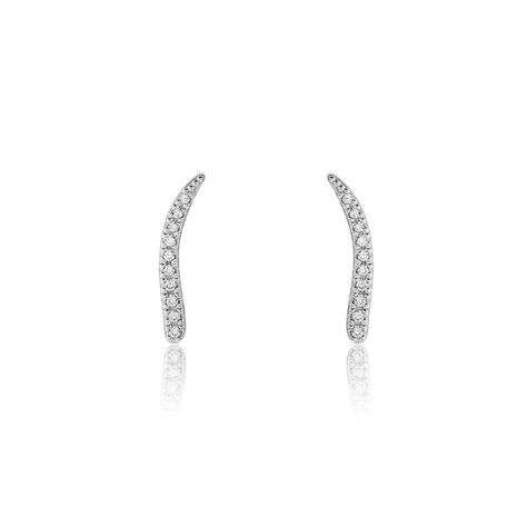 Bijoux D'oreilles Grimpants Gracelle Argent Blanc Oxyde De Zirconium - Boucles d'oreilles Ear cuffs Femme | Marc Orian