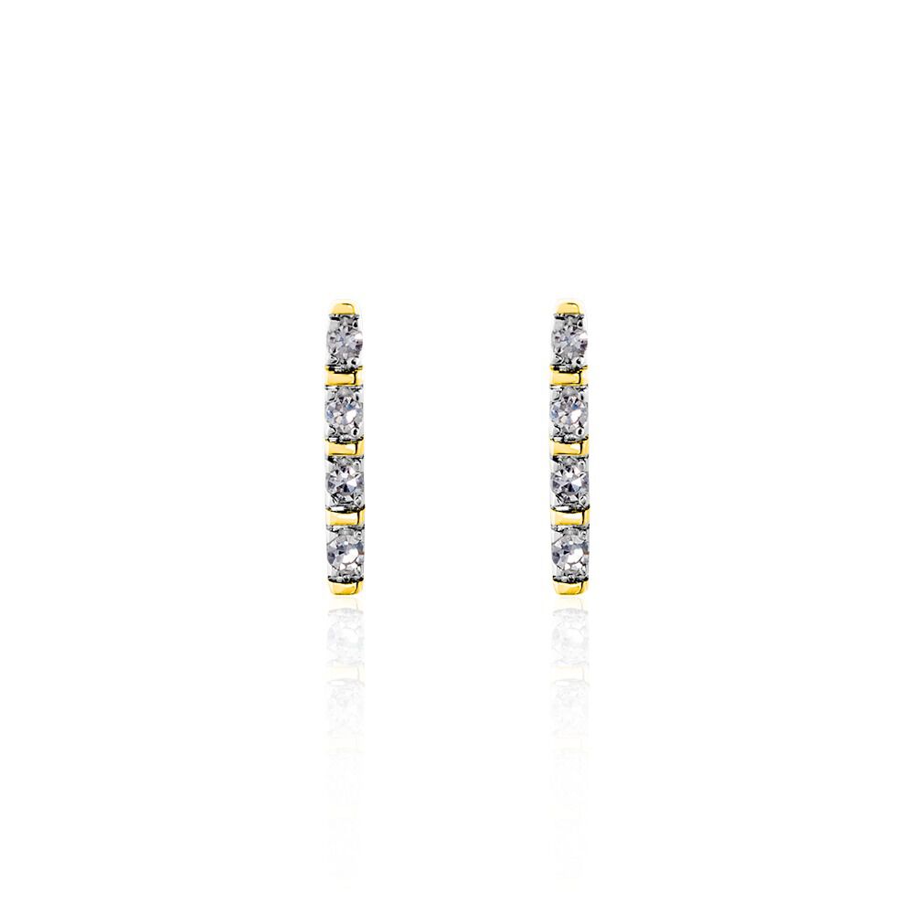 Boucles D'oreilles Puces Or Jaune Puces Judy Diamants -  Femme | Marc Orian