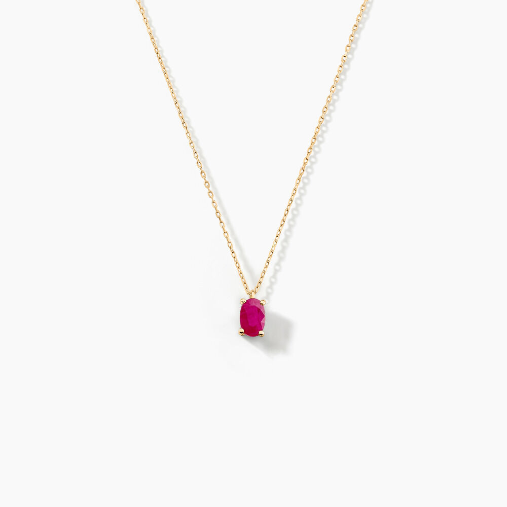 Collier Ovale Or Jaune Rubis - Colliers avec pierres Femme | Marc Orian