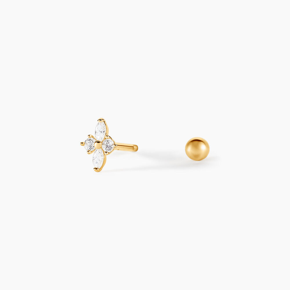Piercing D'oreille Unitaire Eug&ecirc;nia Or Jaune Oxyde De Zirconium - Piercings Femme | Marc Orian