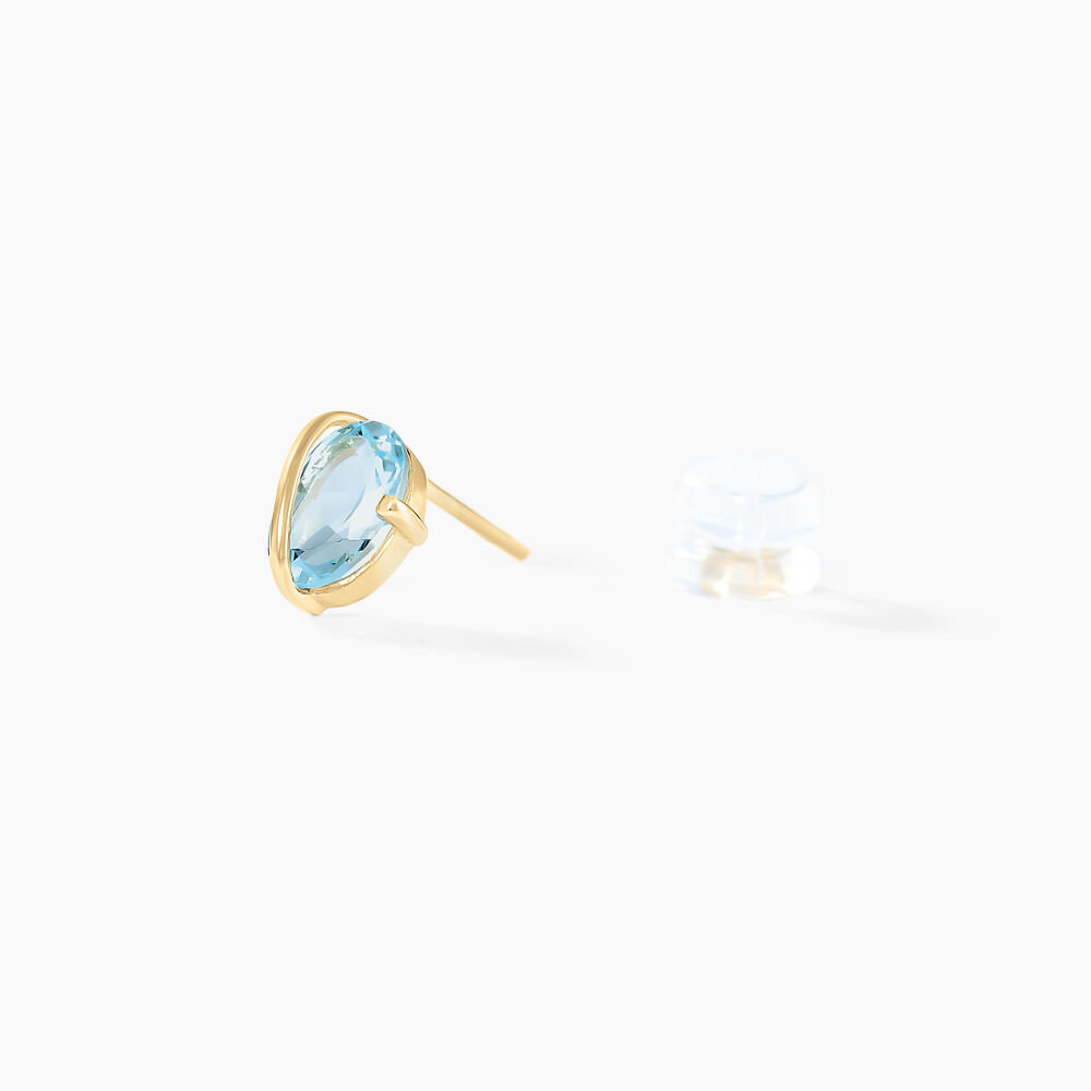Boucles D'oreilles Puces Prudencia Or Jaune Topaze - Puces Femme | Marc Orian