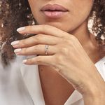 Bague Triptyque Or Blanc Diamant - Solitaires Femme | Marc Orian