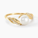 Bague Antoinette Or Jaune Perle De Culture Et Oxyde De Zirconium - Bagues de promesse Femme | Marc Orian