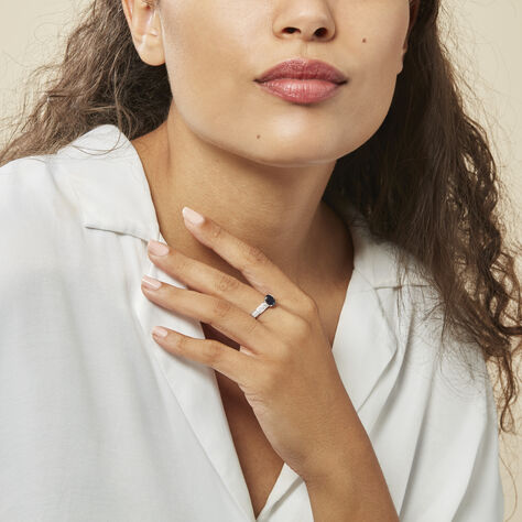 Bague Crista Or Blanc Saphir Et Diamant - Bagues Solitaire Femme | Marc Orian