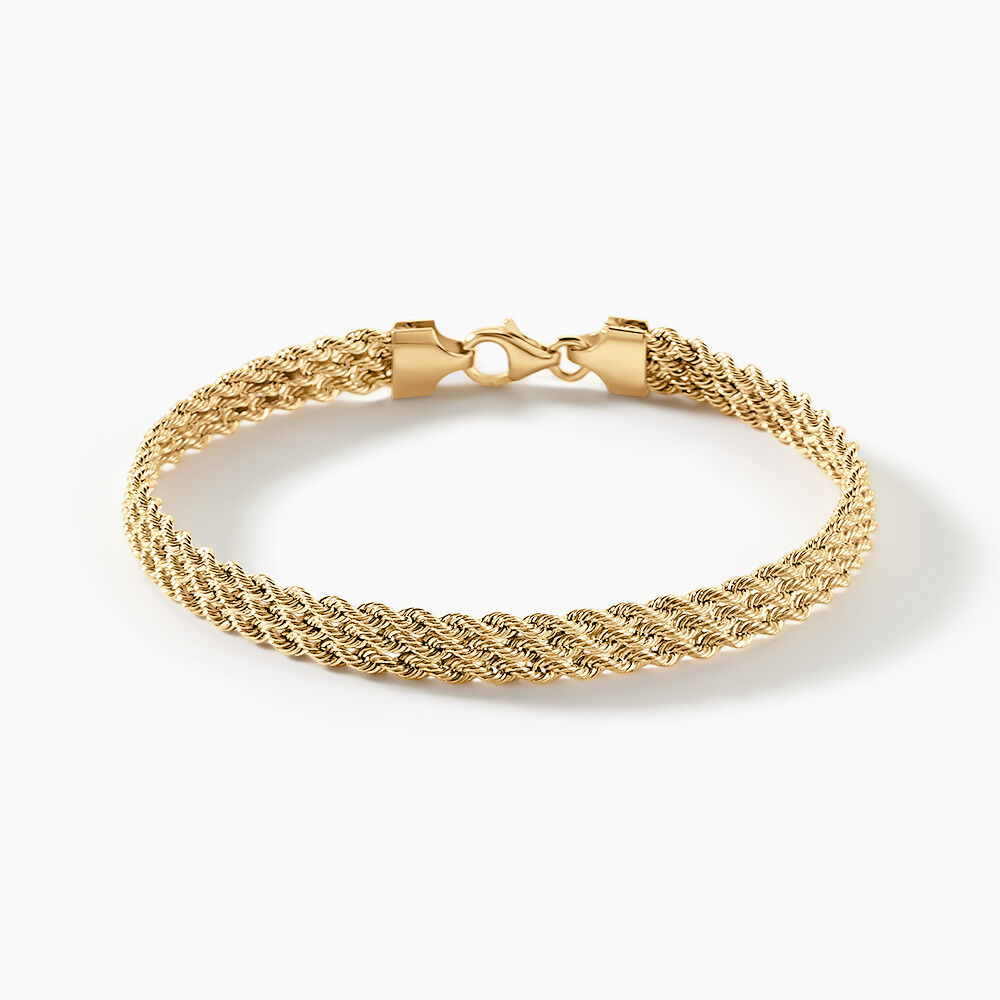 Bracelet Jerry Maille Corde 3 Rangs Or Jaune - Bracelets mailles Femme | Marc Orian