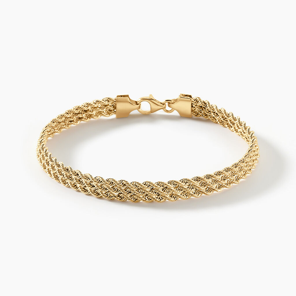 Bracelet Jerry Maille Corde 3 Rangs Or Jaune - Bracelets mailles Femme | Marc Orian
