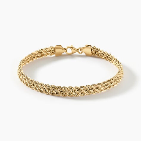 Bracelet Jerry Maille Corde 3 Rangs Or Jaune - Bracelets mailles Femme | Marc Orian