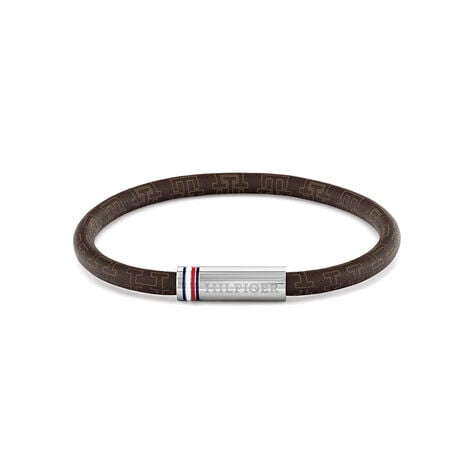 Bracelet Tommy Hilfiger Printed Cord Cuir De Veau Marron - Bracelets cuir Homme | Marc Orian