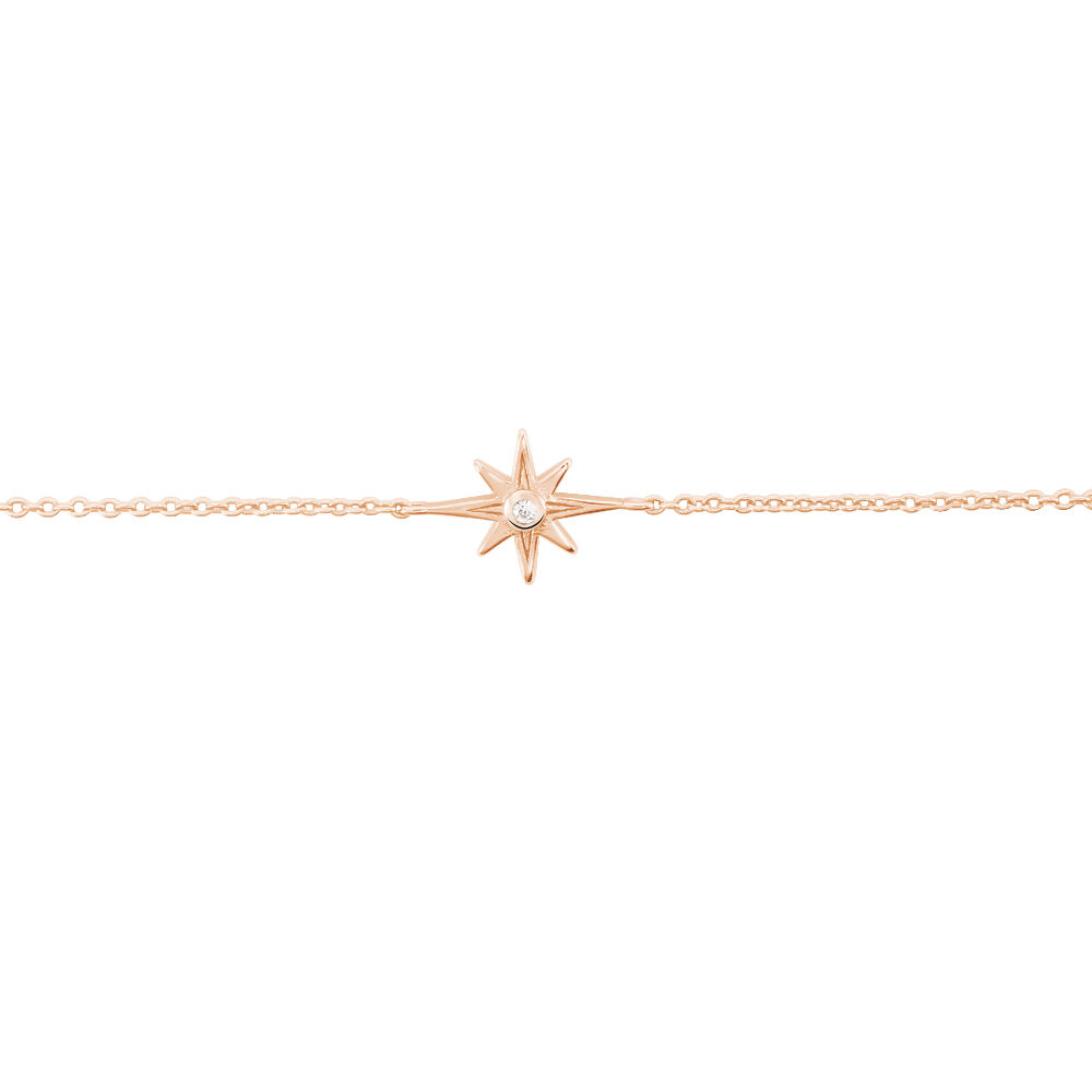 Bracelet Maelya Argent Rose Oxyde De Zirconium - Bracelets chaînes Femme | Marc Orian