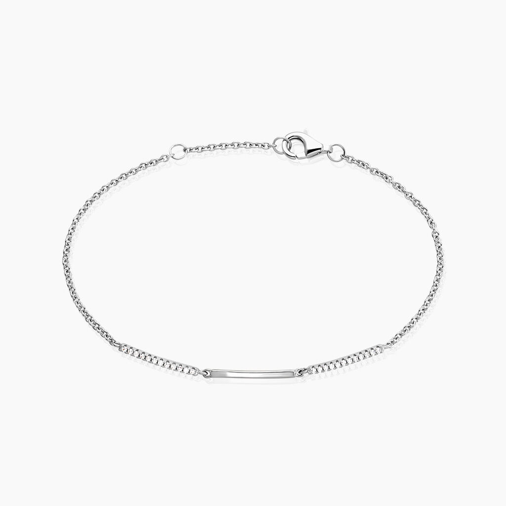 Bracelet Luciane Argent Blanc Oxyde De Zirconium - Bracelets fantaisie Femme | Marc Orian