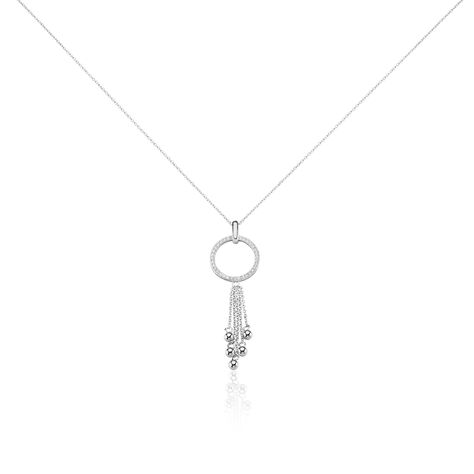 Collier Andde Argent Blanc Oxyde De Zirconium - Colliers avec pierres Femme | Marc Orian