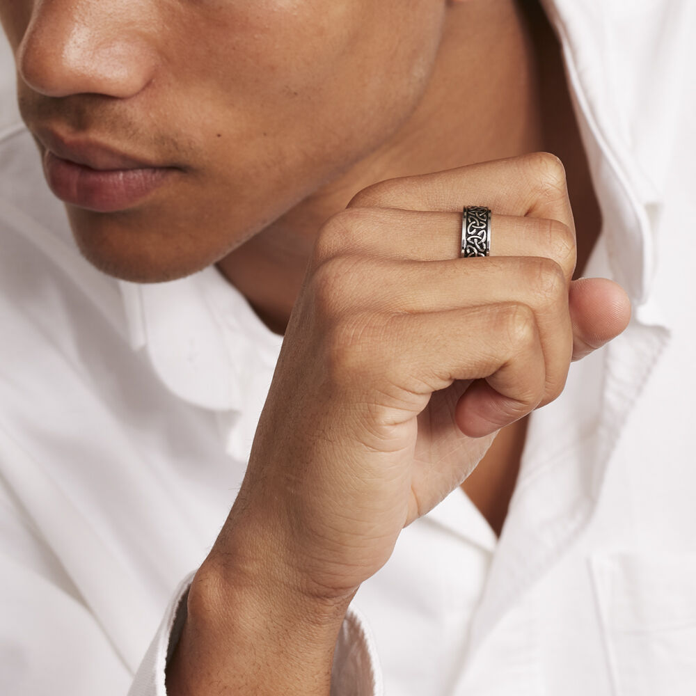 Bague Acier Blanc Ugo -  Homme | Marc Orian