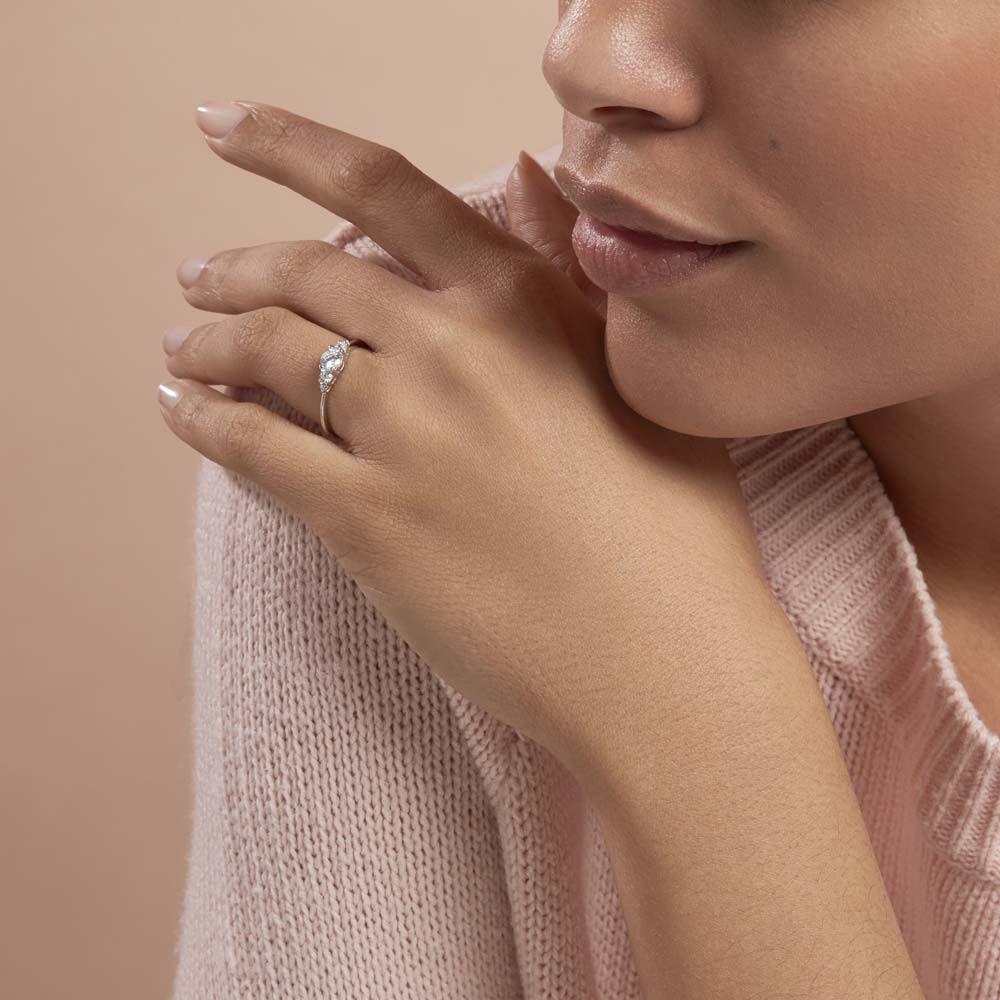 Bague Maiwen Argent Blanc Oxyde De Zirconium - Bagues avec pierre Femme | Marc Orian