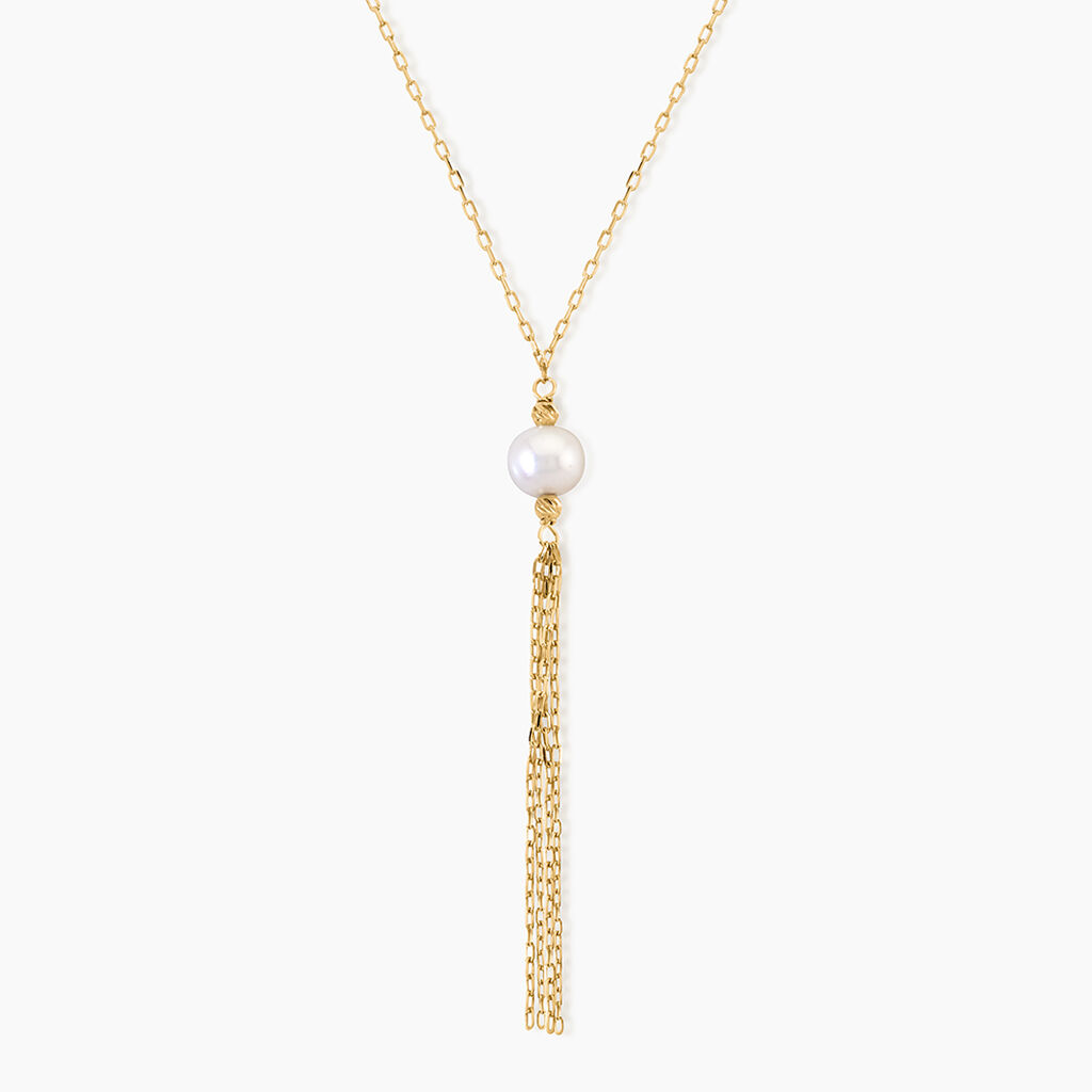 Collier Narca Argent Dor&eacute; A L'Or 750/1000 Perle De Culture - Colliers avec pierres Femme | Marc Orian
