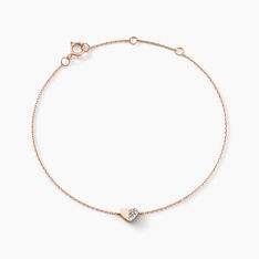 Bracelet Emilia Or Rose Diamant - Bracelets chaînes Femme | Marc Orian
