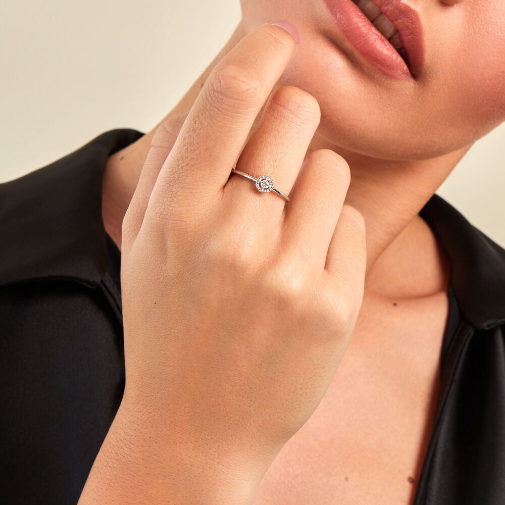 Bague Morissette Argent Blanc Diamant Synthétique - Solitaires Femme | Marc Orian