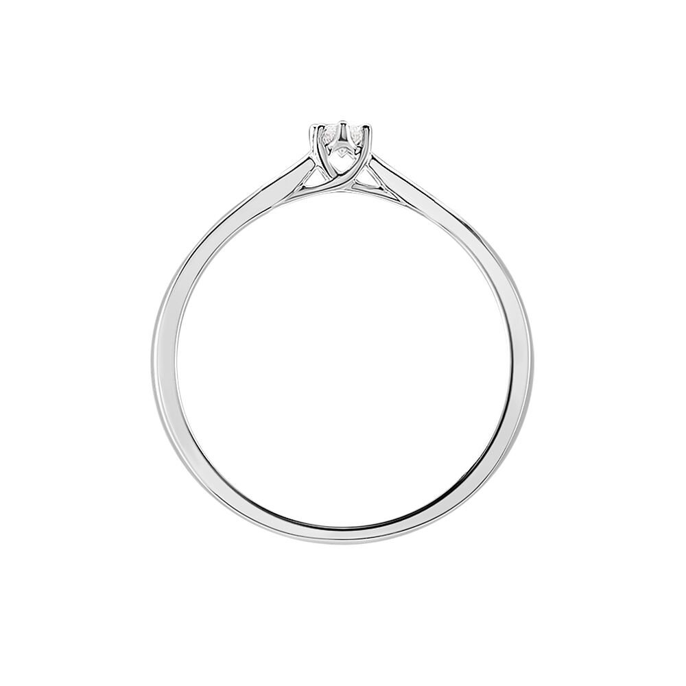 Bague Solitaire Athena Or Blanc Diamant - Parures de mariage Femme | Marc Orian