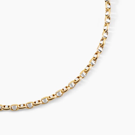 Collier Carlo Or Bicolore Maille Marine Ronde - Chaines Homme | Marc Orian