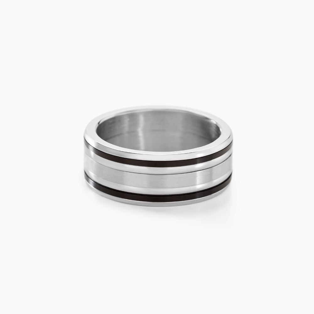 Bague Margalith Acier Blanc - Bijoux fantaisie Homme | Marc Orian