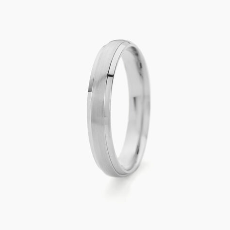 Alliance Hevan Demi Jonc Palladium Blanc - Alliances personnalisées Homme | Marc Orian