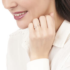 Bague Peinda Argent Rose Oxyde De Zirconium - Bague fantaisie Femme | Marc Orian