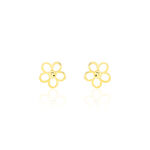 Boucles D'oreilles Puces Philine Fleur Or Jaune - Puces Famille | Marc Orian