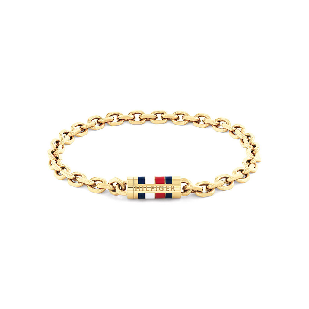 Bracelet Tommy Hilfiger Bruce Chain Acier Jaune - Bracelets chaînes Homme | Marc Orian