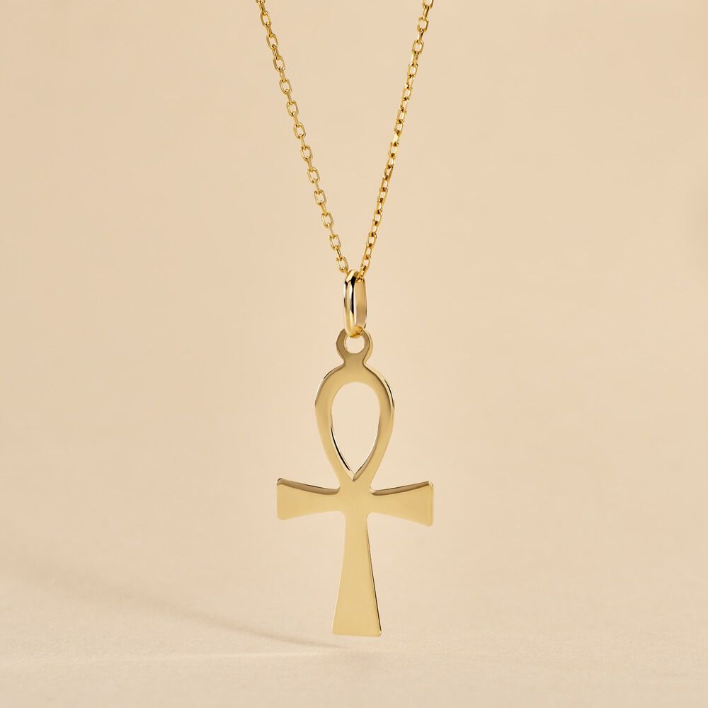 Pendentif Basilissa Croix De Vie Or Jaune - Pendentifs Famille | Marc Orian