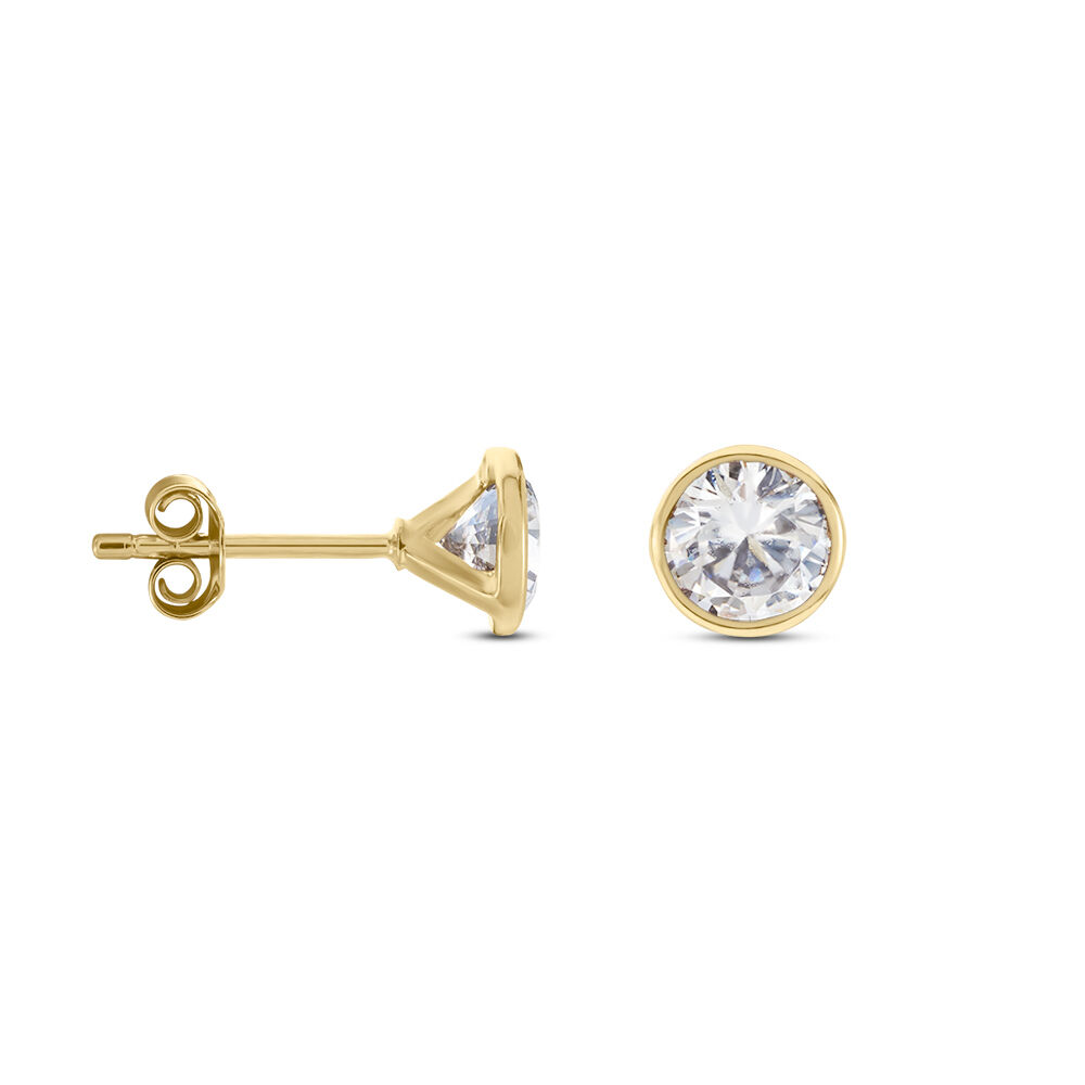Boucles D'oreilles Puces Plaqu&eacute; Or Jaune Niclaus Oxyde - Puces Femme | Marc Orian