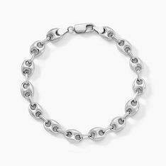 Bracelet Carrus Argent Blanc - Bracelets mailles Homme | Marc Orian