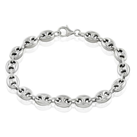 Bracelet Carrus Argent Blanc - Bracelets mailles Homme | Marc Orian