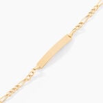 Bracelet Identit&eacute; Bartolomee Maille Alternee 1/3 Or Jaune - Gourmettes Enfant | Marc Orian