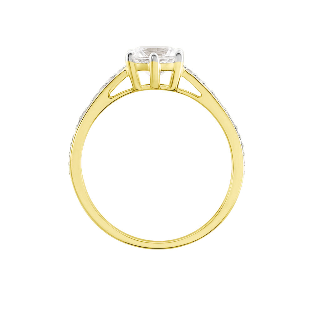 Bague Solitaire Or Jaune Telesphore Oxyde De Zirconium - Solitaires Femme | Marc Orian