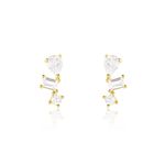 Boucles D'oreilles Puces Osip Or Jaune Oxyde De Zirconium - Puces Femme | Marc Orian