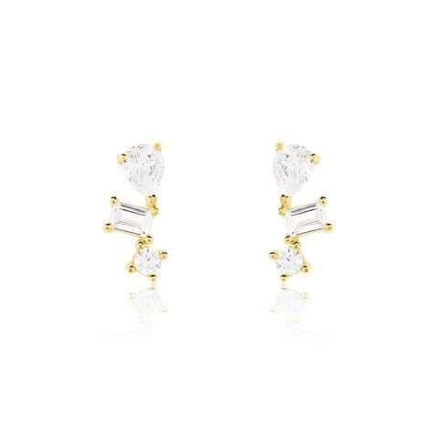 Boucles D'oreilles Puces Osip Or Jaune Oxyde De Zirconium - Puces Femme | Marc Orian