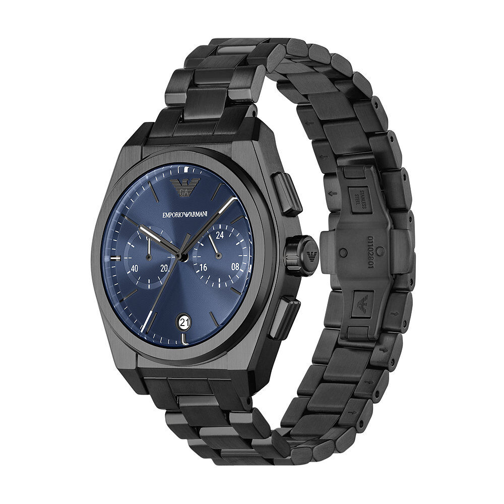 Emporio armani men's watch blue face deals