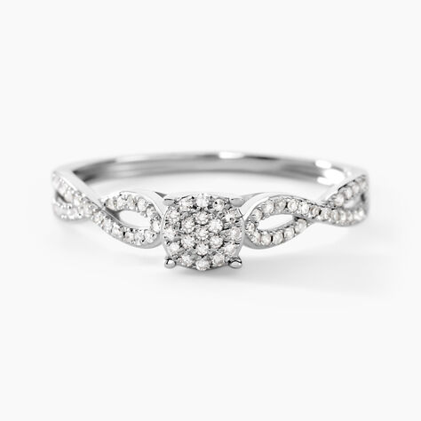 Bague Roseline Or Blanc Diamant - Solitaires Femme | Marc Orian
