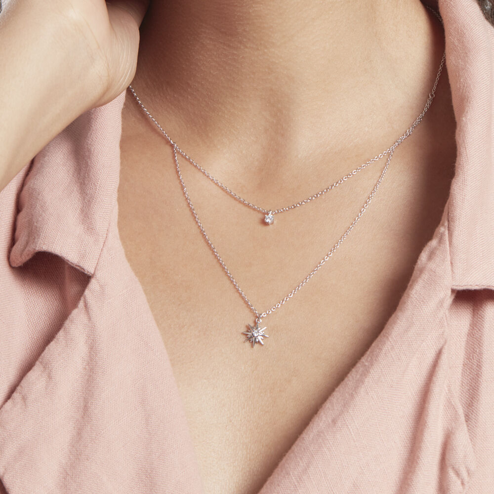 Collier Shone Argent Oxyde De Zirconium - Colliers multirangs Femme | Marc Orian