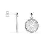 Boucles D'oreilles Pendantes Agnete Argent Blanc Oxyde De Zirconium - Pendantes Femme | Marc Orian