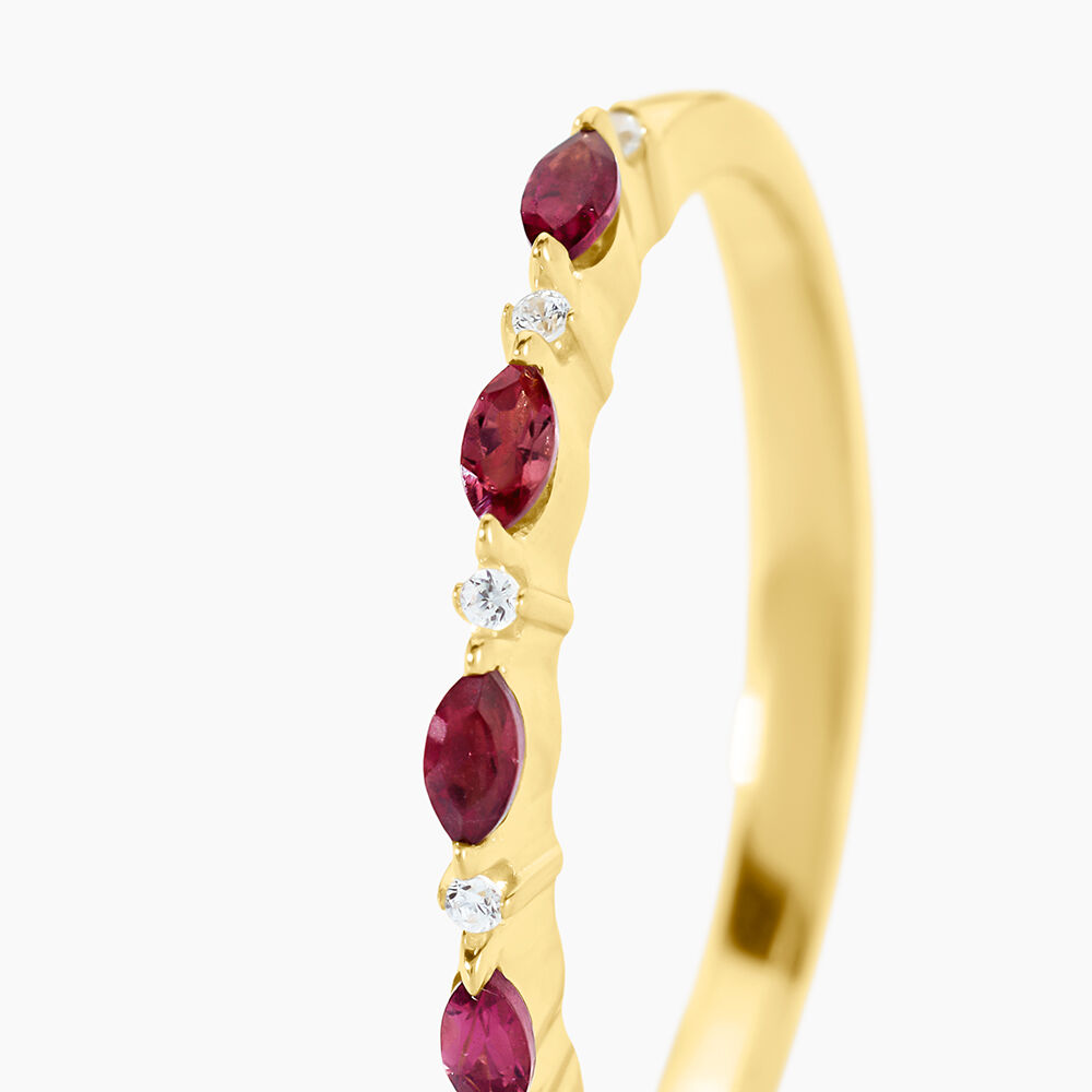Bague Poem Argent Jaune Rhodolite Oxyde De Zirconium - Bijoux fantaisie Femme | Marc Orian