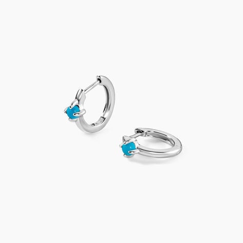 Créoles Ocean Argent Blanc Turquoise - Créoles Femme | Marc Orian