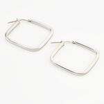 Creoles Argent Blanc Titania - Cr&eacute;oles Femme | Marc Orian