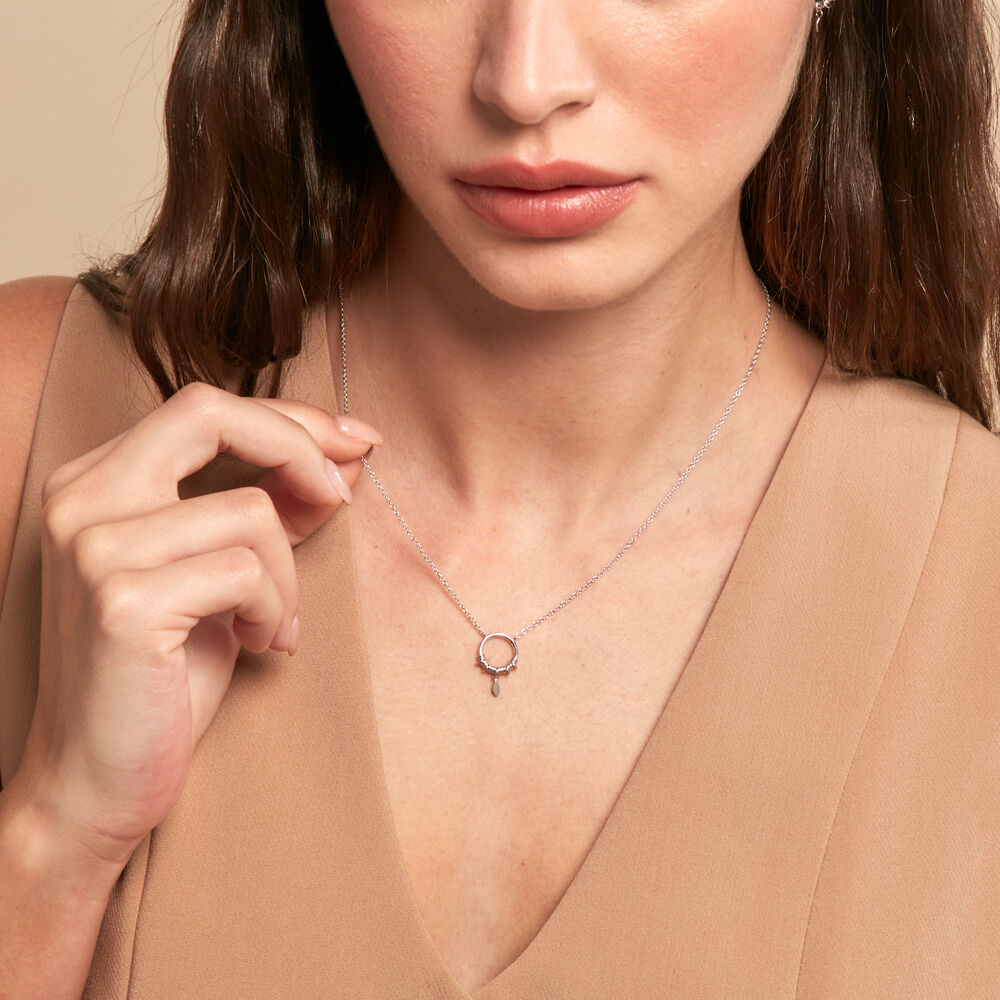 Collier Dhyana Argent Blanc - Colliers Femme | Marc Orian