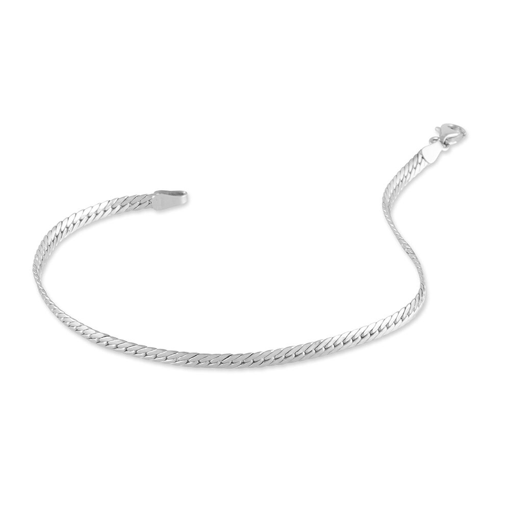 Bracelet Izel Maille Anglaise Or Blanc - Bracelets mailles Femme | Marc Orian