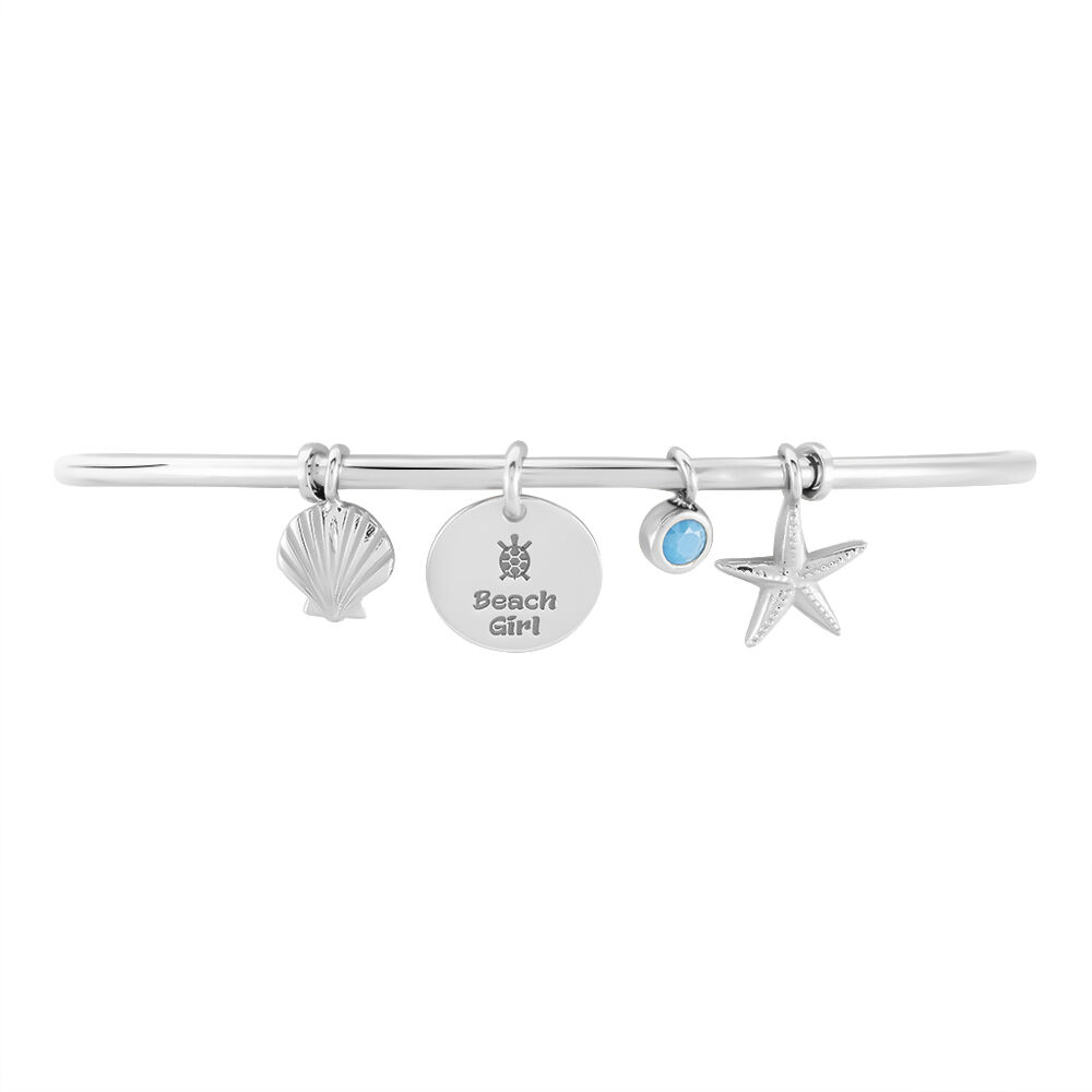 Bracelet Jonc Zerane Argent Blanc Oxyde De Zirconium - Bracelets joncs Femme | Marc Orian